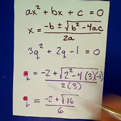 Using the Quadratic Formula