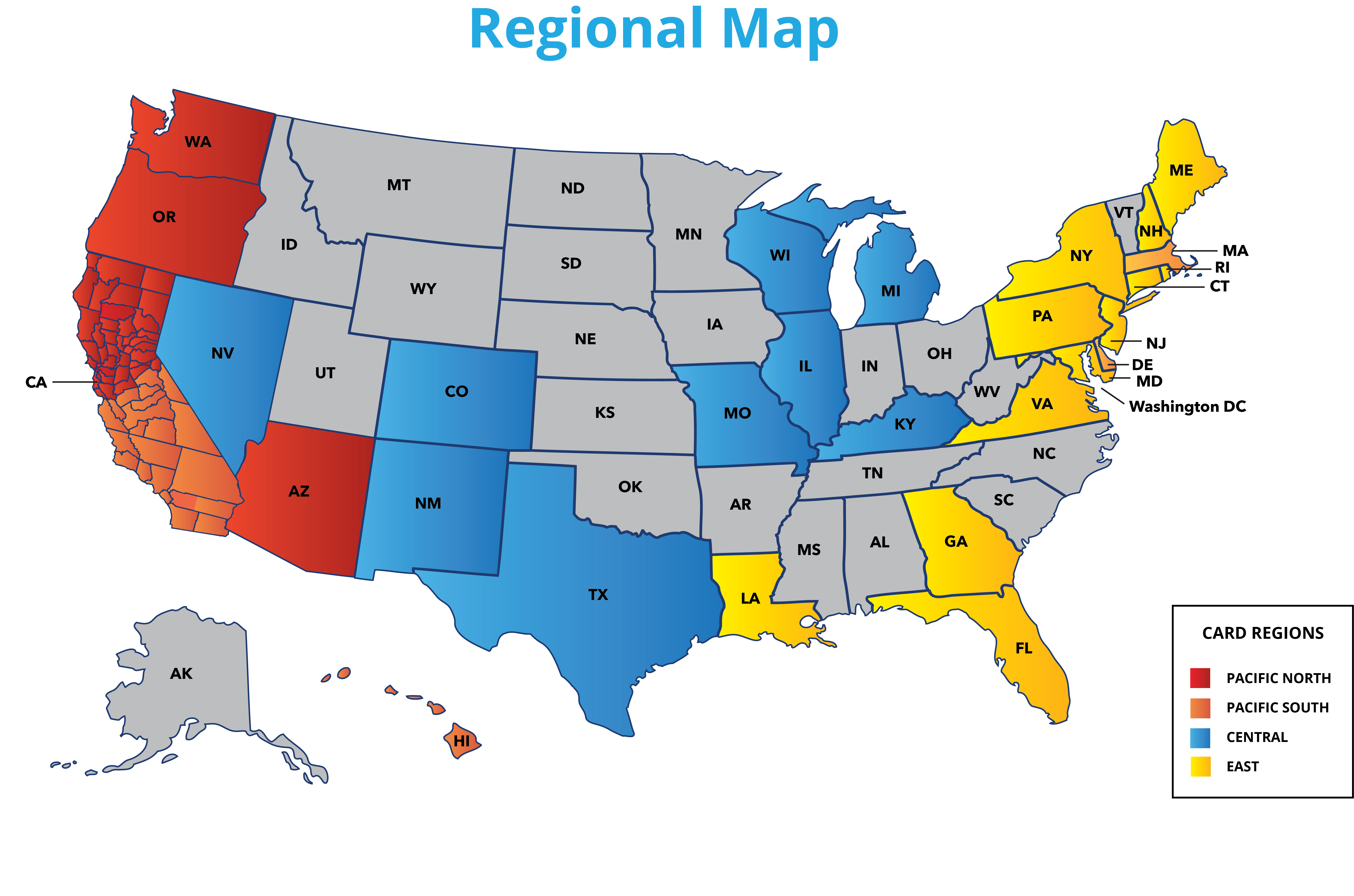 Map of Card Centers