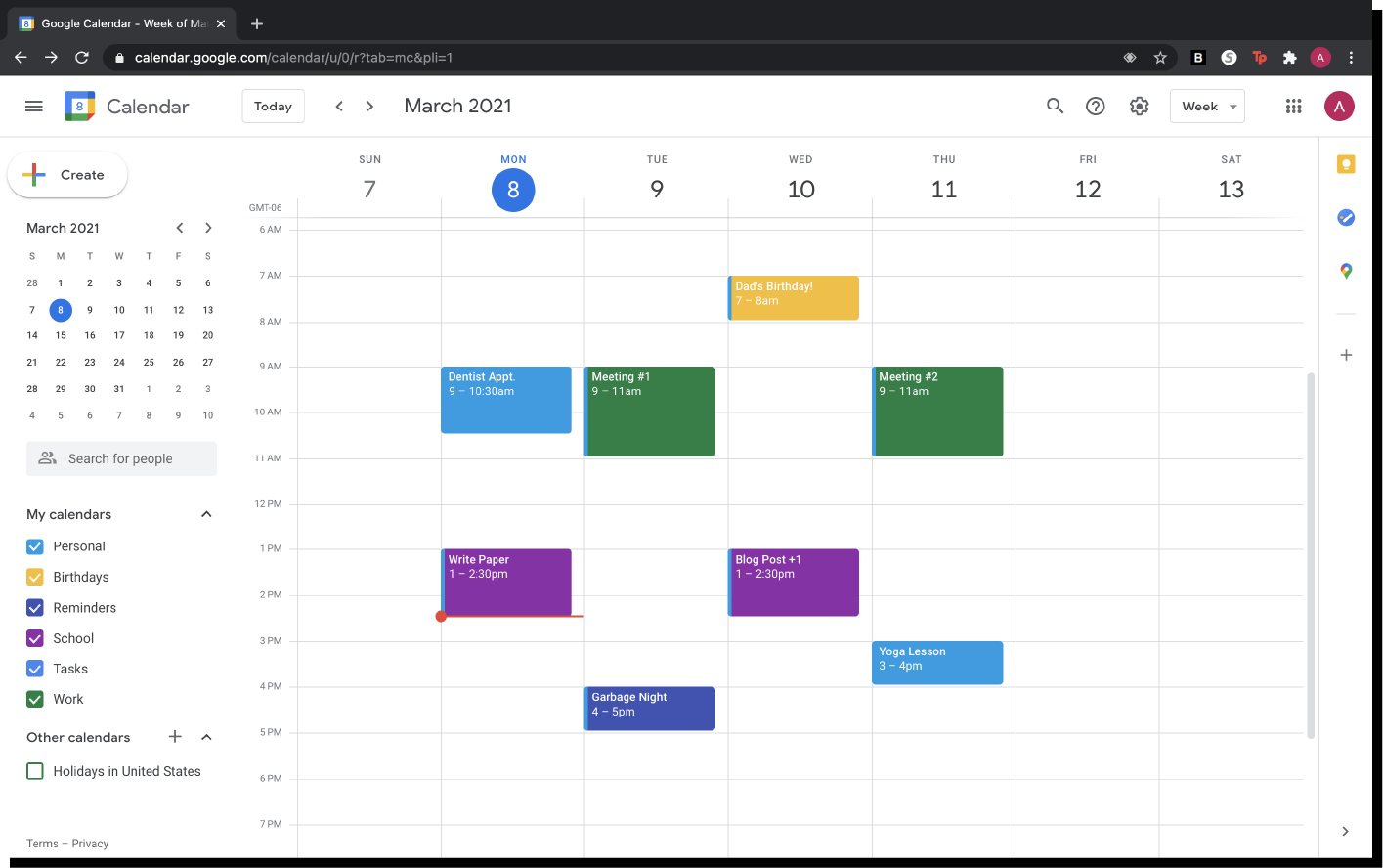 Google Calendar with Appointments