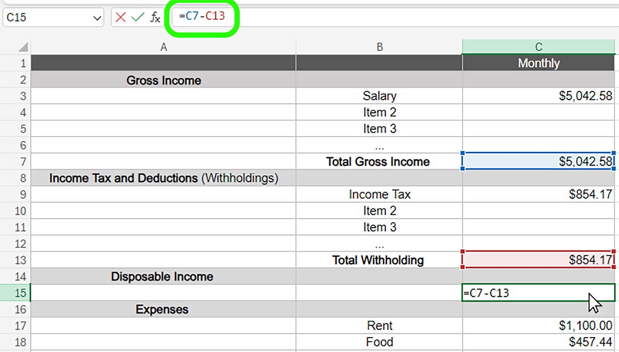 Preparing a Personal Monthly Budget Tutorial | Sophia Learning
