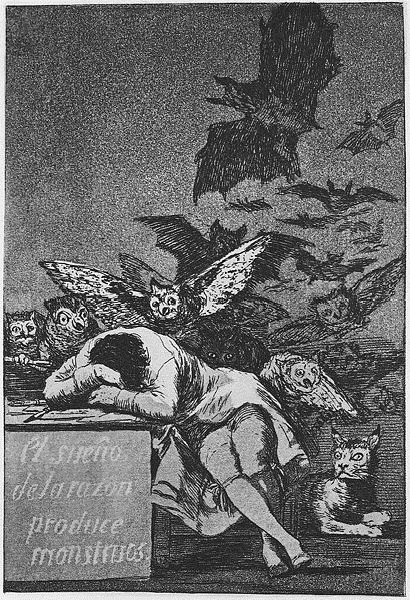 The Sleep of Reason Produces Nightmares by Francisco de Goya1799Etching and aquatint