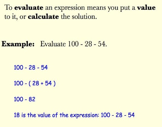 Evaluating an Expression Tutorial | Sophia Learning