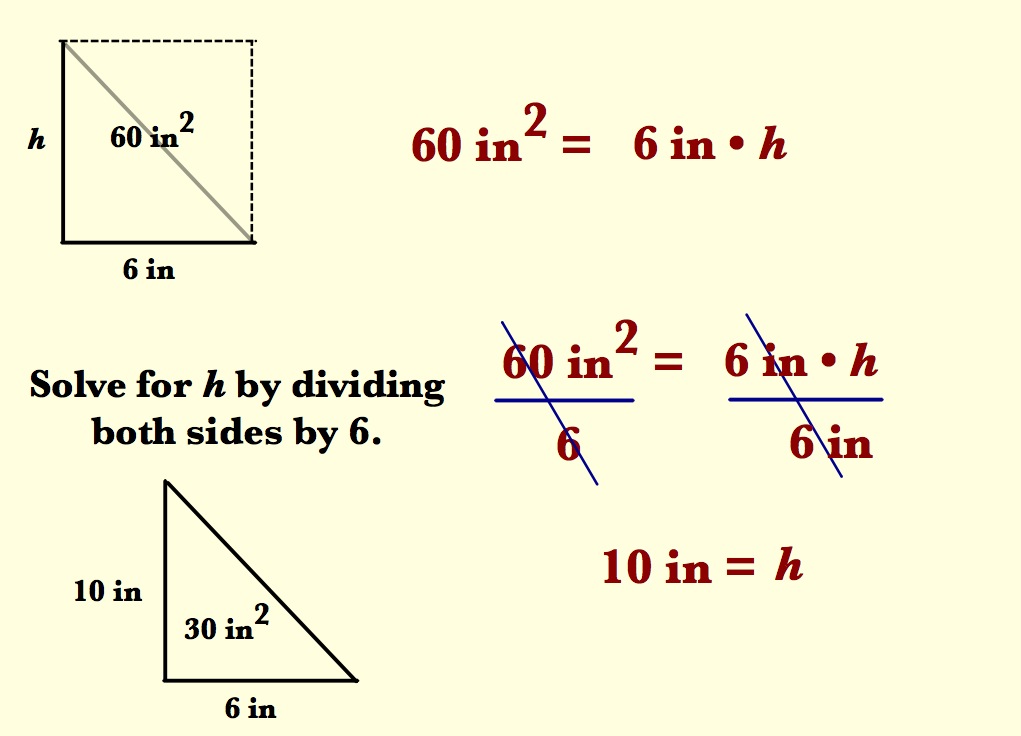 Solving Height or Base of a Triangle given its Area Tutorial | Sophia ...