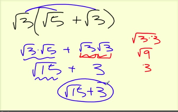 Multiplying Radical Expressions with the Distributive Property Tutorial ...