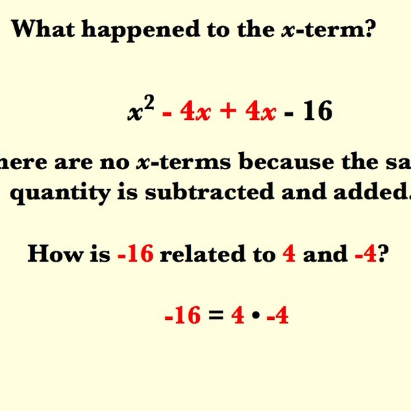 Special Products Rule Product of a Sum and a Difference Tutorial
