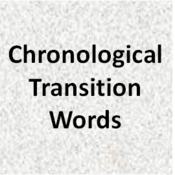 chronological transition words tutorial learning chronological words