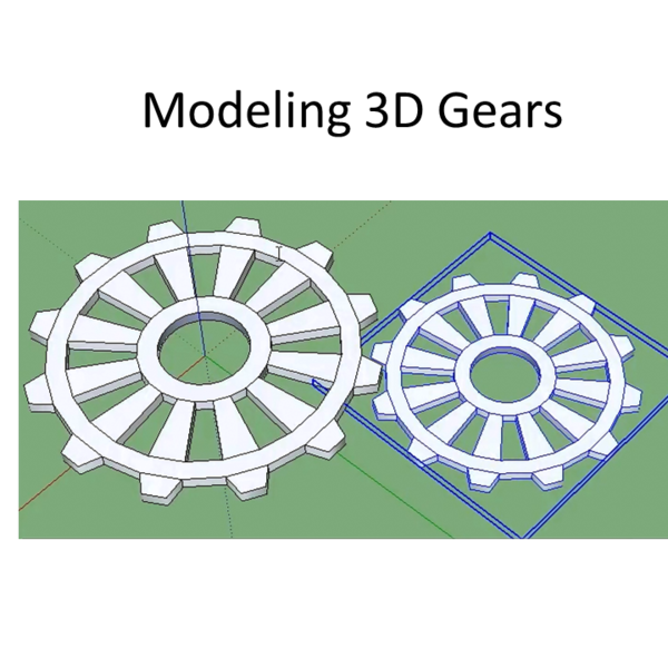Modeling 3D Gears in SketchUp Make Tutorial Sophia Learning