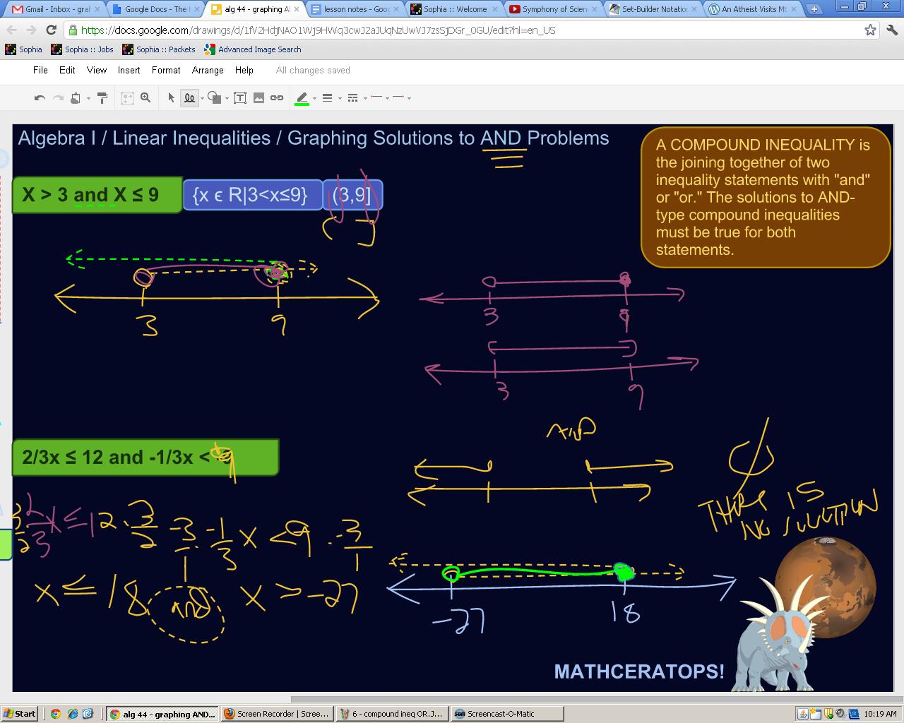 Graphing an "And" Compound Inequality Solution Set Tutorial | Sophia ...