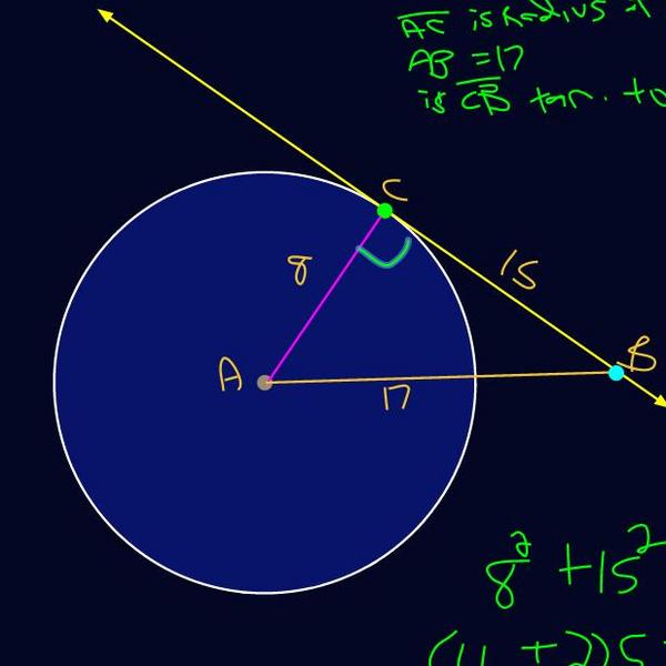 Proving Lines Are Tangent To Circles Tutorial Sophia Learning