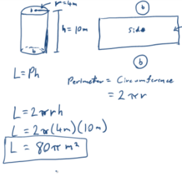 Lateral Area of a Cylinder Tutorial Sophia Learning