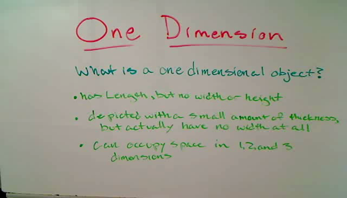 One Dimension Tutorial | Sophia Learning