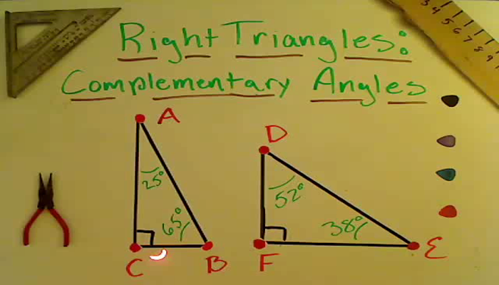 Complementary Angles of Right Angles Tutorial | Sophia Learning