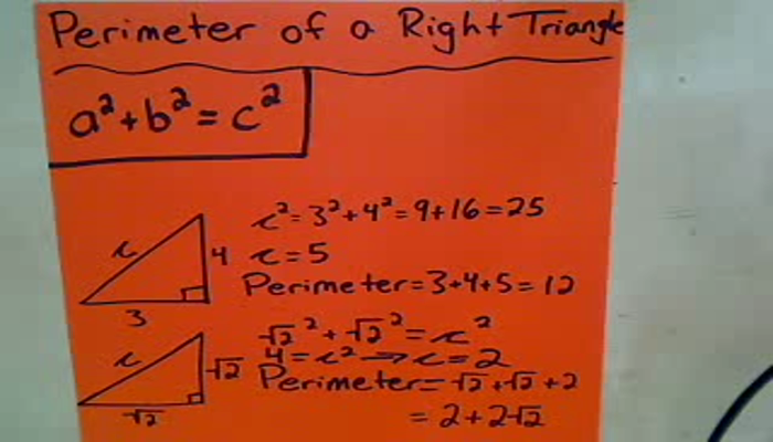 Determining the Perimeter of a Right Triangle Tutorial | Sophia Learning