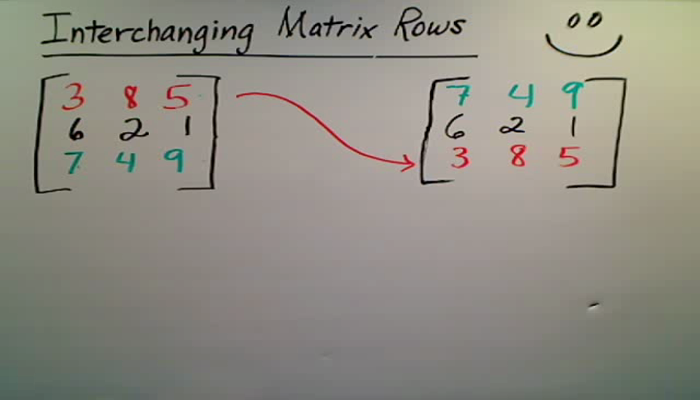 Interchanging Matrix Rows Tutorial | Sophia Learning