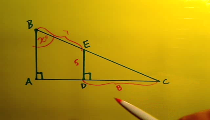 Solving Problems with Inset Right Triangles Tutorial | Sophia Learning