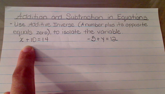 Addition and Subtraction in Equations Tutorial | Sophia Learning