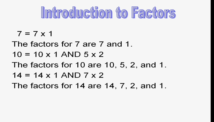 Introduction to Factors Tutorial | Sophia Learning