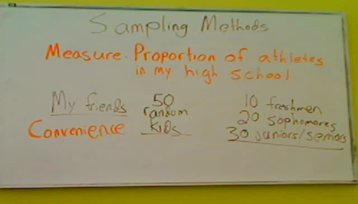 Identifying Sampling Method Tutorial | Sophia Learning