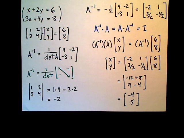 Solving matrix Equations Tutorial | Sophia Learning