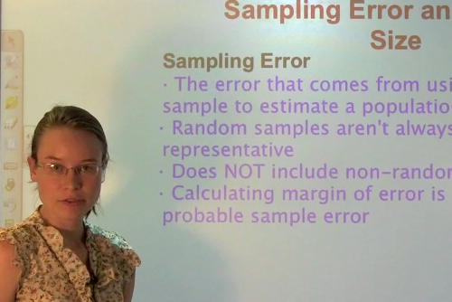 Sampling Error and Sample Size Tutorial | Sophia Learning