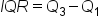 I Q R equals Q subscript 3 minus Q subscript 1